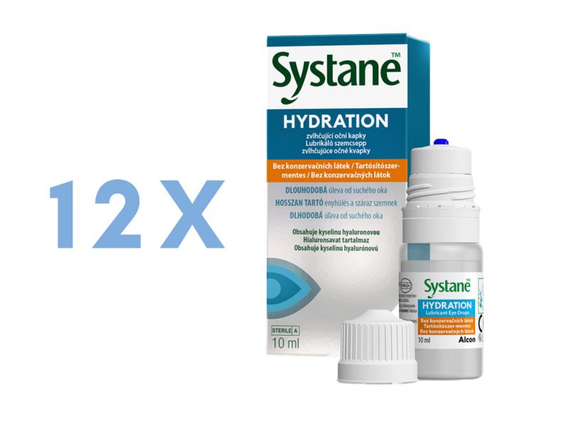 Systane Hydration fri for konserveringsmidler (12 x 10 ml)